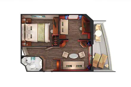 Сьют с балконом - 2-Bedroom Family Suite with Large Balcony