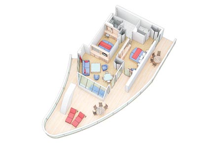 Aquatheatre Suite с балконом (с балкона вид на AquaTheatre)